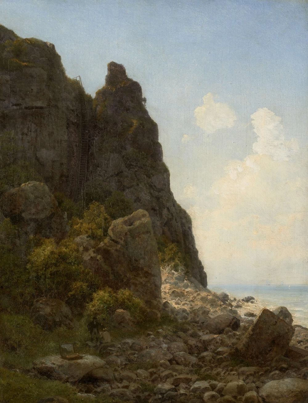 Pittori a terra sull'isola di Bornholm